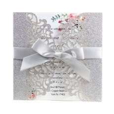 2020 Invitation Card  Pink Wedding Card Design Laser Cut Business Card